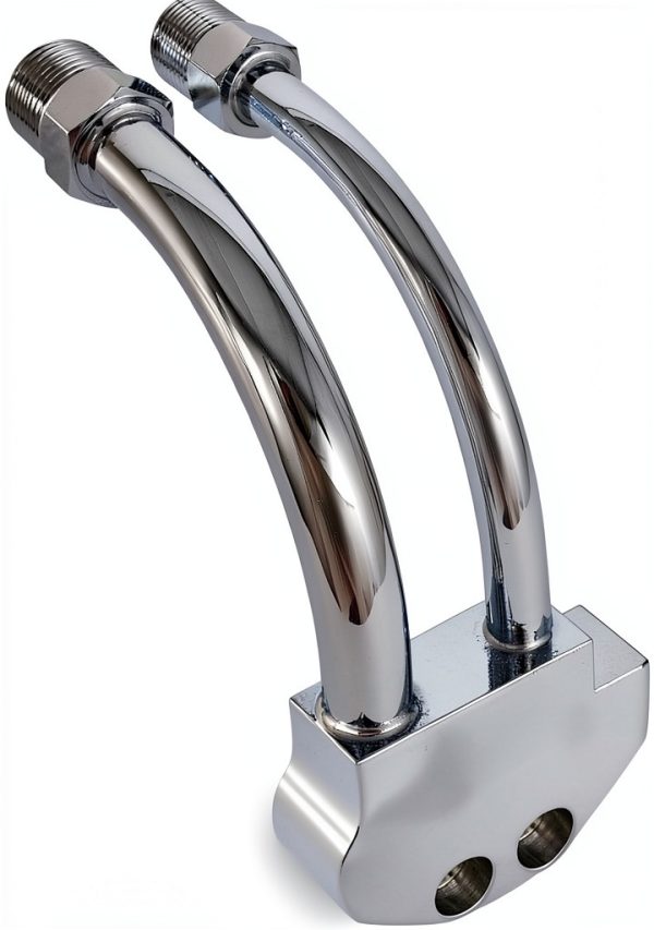 JEGS Aluminum Chrome Plated A/C Manifold-1
