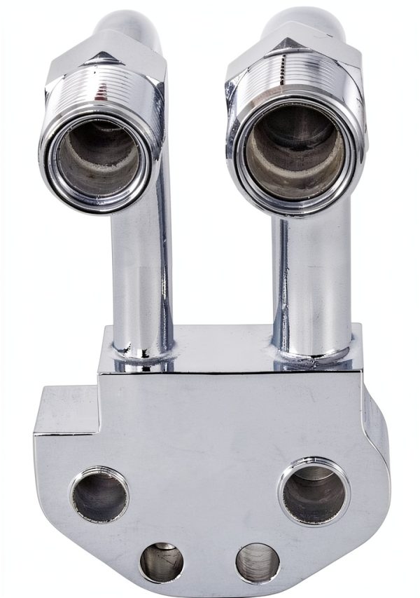 JEGS Aluminum Chrome Plated A/C Manifold-3