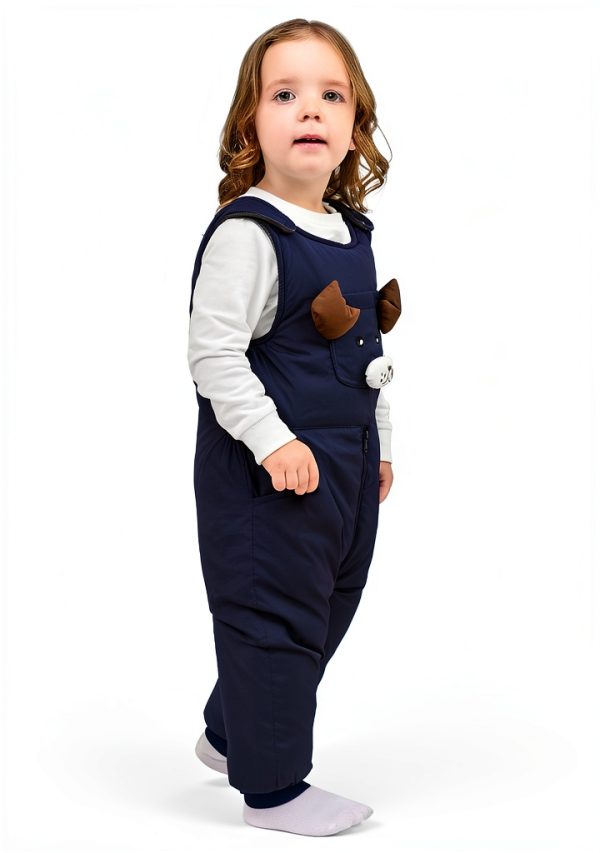 CozyKids Fleece Overalls Warm Adjustable Snowsuit for Babies-2