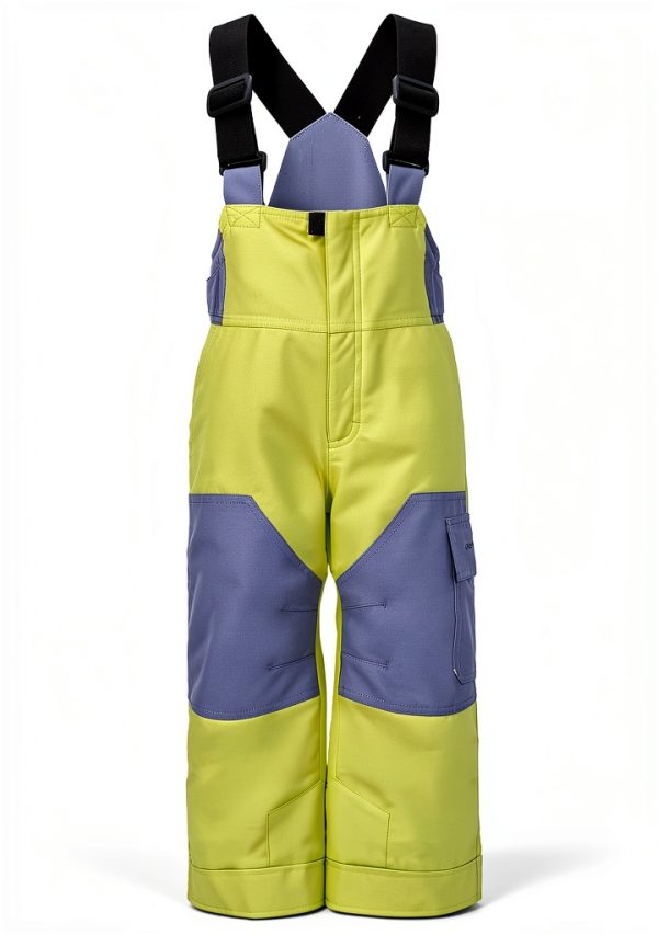 Obermeyer Boys Snow Bib Pants 65037 Yellow Chameleon Size 4-3
