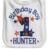 Personalized Birthday Boy Bib by Smash Handmade Embroidered 12.5" x 7"-4