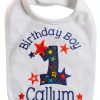 Personalized Birthday Boy Bib by Smash Handmade Embroidered 12.5" x 7"-6