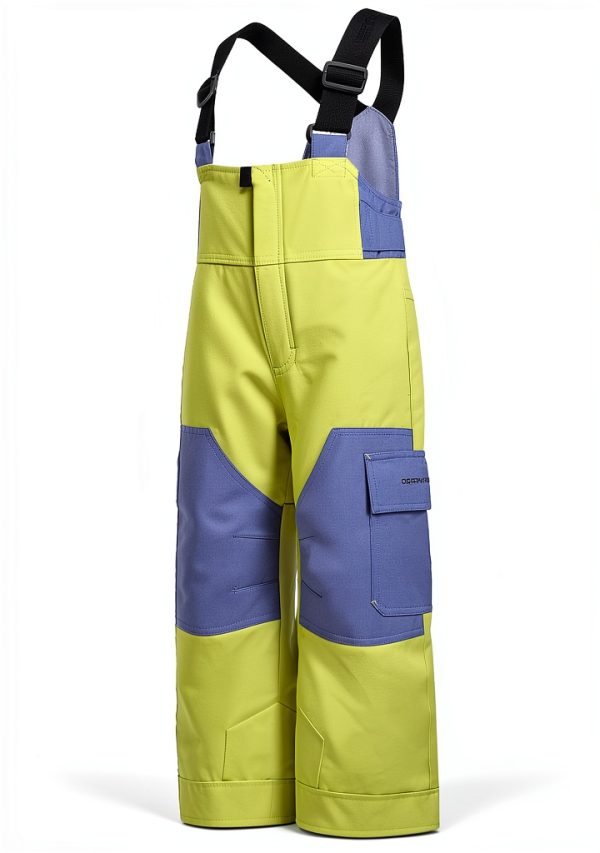 Obermeyer Boys Snow Bib Pants 65037 Yellow Chameleon Size 4-4