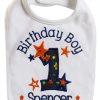 Personalized Birthday Boy Bib by Smash Handmade Embroidered 12.5" x 7"-0