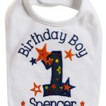 Personalized Birthday Boy Bib by Smash Handmade Embroidered 12.5" x 7"-0