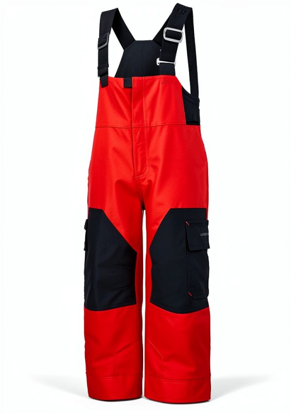 Obermeyer Snow Bib Pants Boys Red Size 1 Polyester Fleece Waist-4