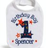 Personalized Birthday Boy Bib by Smash Handmade Embroidered 12.5" x 7"-8