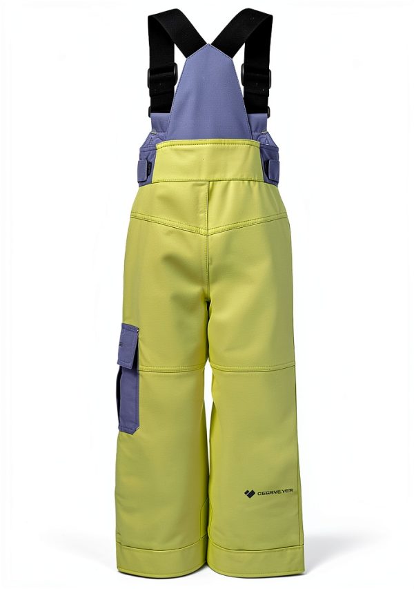 Obermeyer Boys Snow Bib Pants 65037 Yellow Chameleon Size 4-5