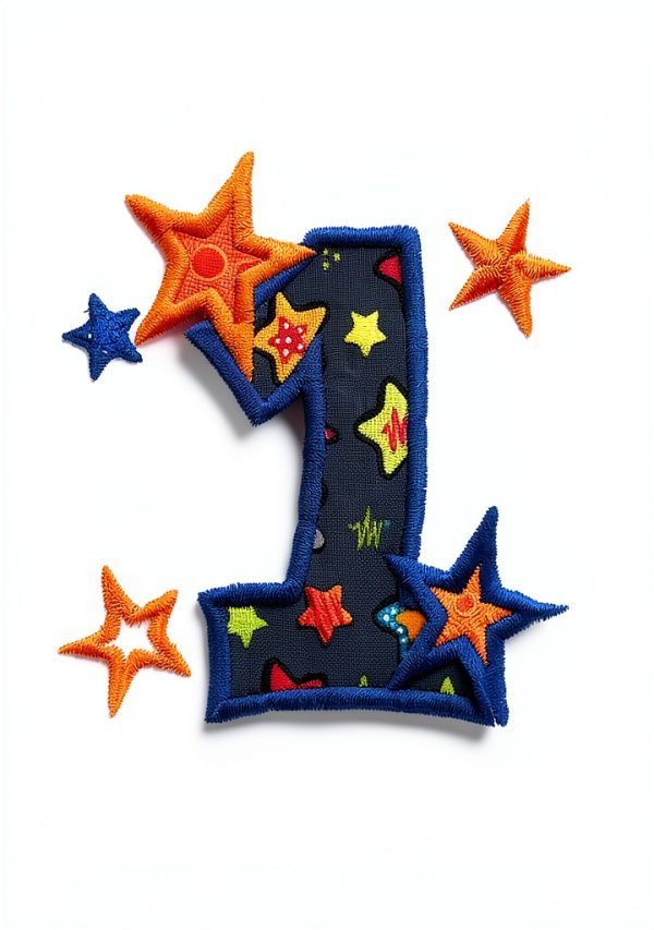 Personalized Birthday Boy Bib by Smash Handmade Embroidered 12.5" x 7"-5
