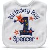 Personalized Birthday Boy Bib by Smash Handmade Embroidered 12.5" x 7"-1