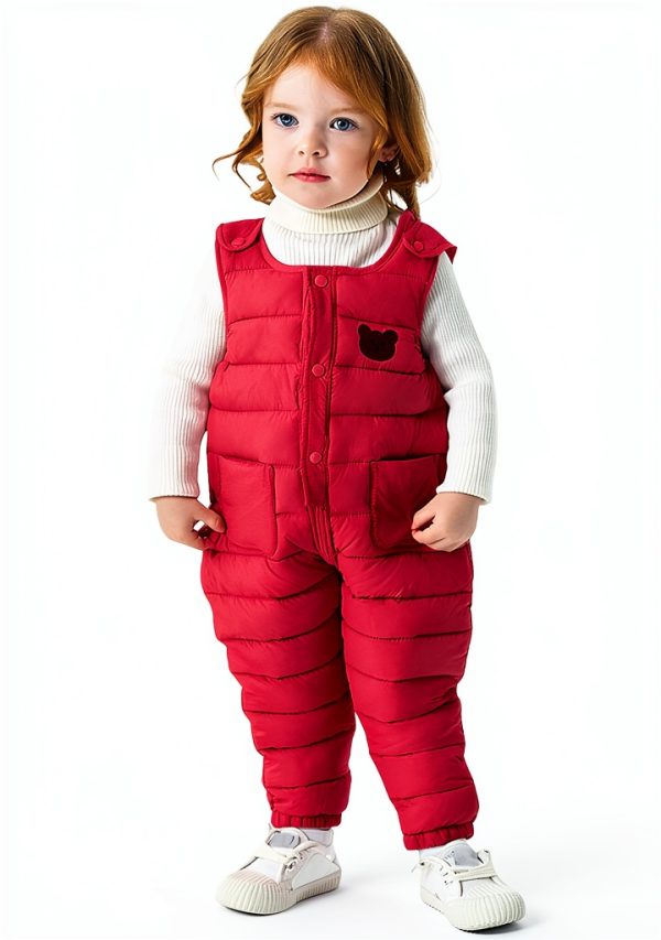 Toddler Snow Pants Overalls KidCo Watermelon Red 3-6 Months-1
