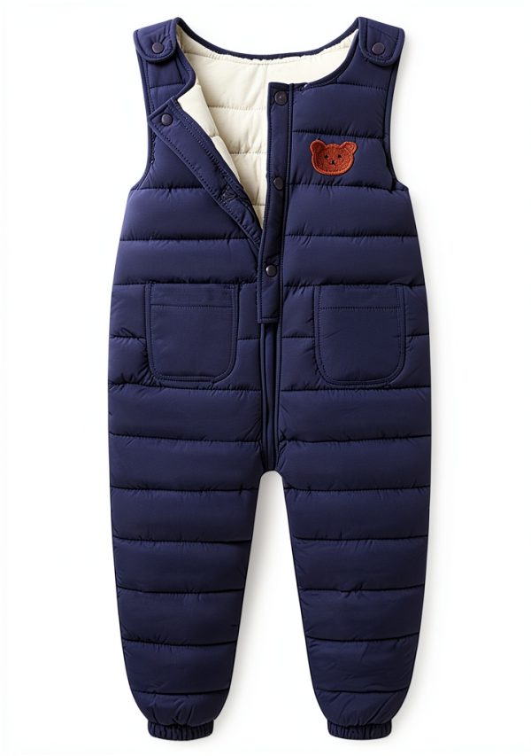 Kids Snow Pants by Generic Waterproof Fleece‑Lined Overalls-1