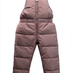 Generic Boys Girls Winter Down Snow Pants 3-4T Pink & Green-0