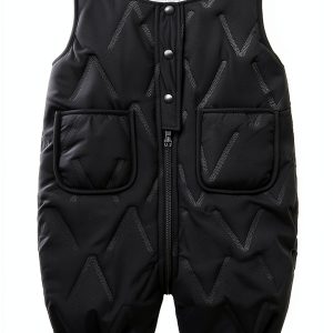 Baby Boys Snow Pants QinCiao Polyester Thickened Sleeveless with-0