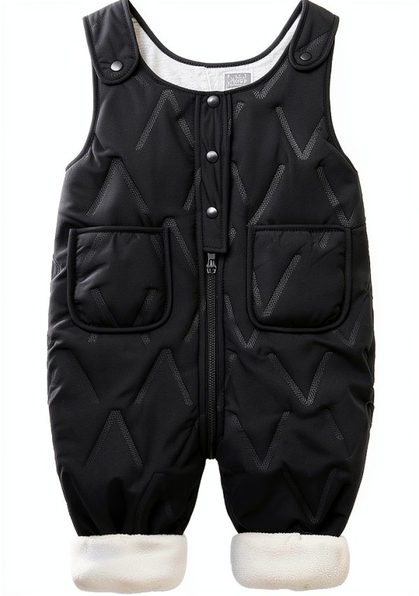Baby Boys Snow Pants QinCiao Polyester Thickened Sleeveless with-0