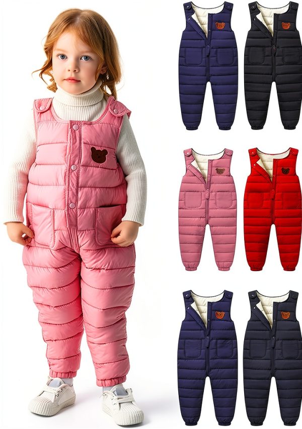 Toddler Snow Pants Overalls KidCo Watermelon Red 3-6 Months-0