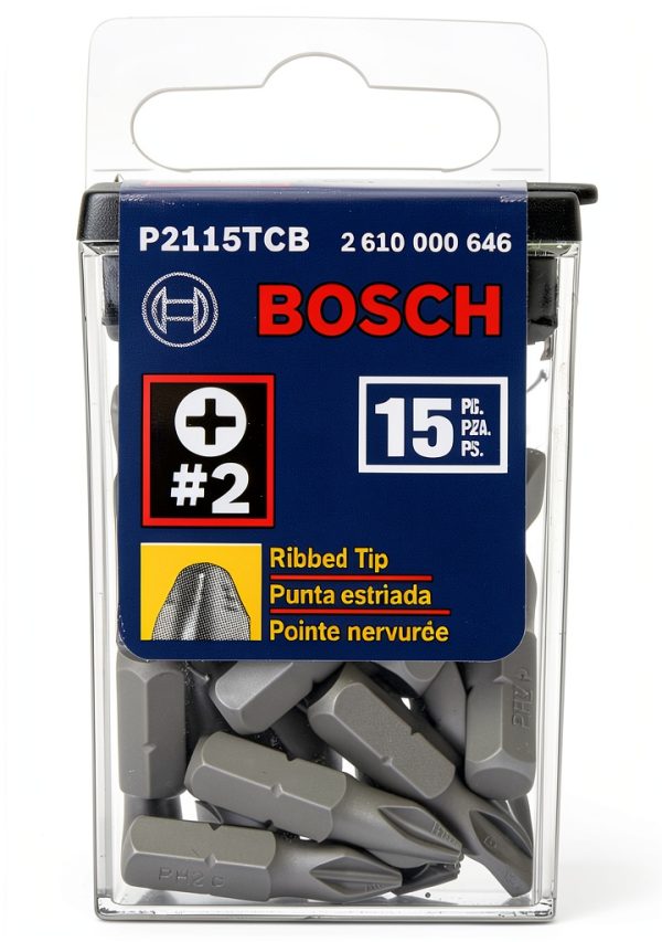 Bosch Impact Tough Phillips Insert Bit 1in 15-Piece Set-0