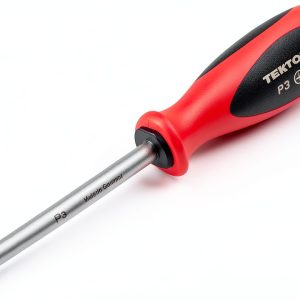 TEKTON #3 Phillips Screwdriver 4 in Shank Soft Grip Red Hand Tool-0
