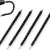 FOUUAAOOU Flexible Drill Bit Extension 4 Pack 11.6in Black Bendable-0