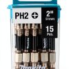 Makita E-01046 Impact XPS™ #2 Phillips 2" Power Bit, 15/pk-0