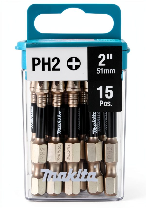 Makita E-01046 Impact XPS™ #2 Phillips 2" Power Bit, 15/pk-0