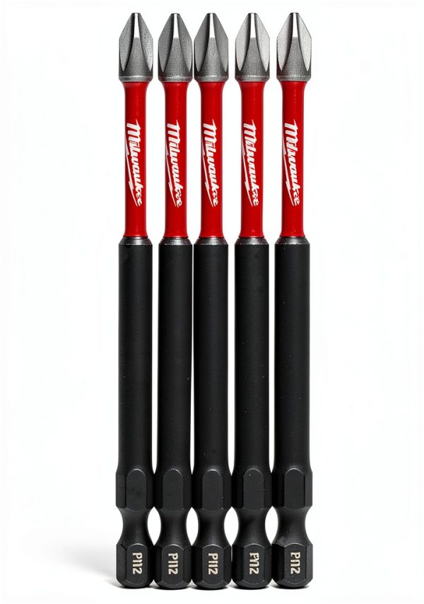MILWAUKEE ELECTRIC TOOL 48-32-4564 Shockwave 3-1/2" Power Bit Phillips #2 5 Pack-0