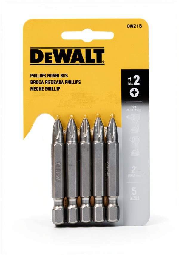 DEWALT Screwdriver Set #2 Phillips 2-Inch Power Bit 5-Pack DW2115-5