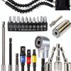 FAWAIKTU Flexible Drill Bit Extension Set 24pcs 105 Angle Black-0