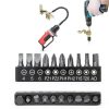 Flexible Drill Bit Extension, 11.6 Inch Super Bit Screwdriver Kit, Manual 90 Right Angle Drill Attachment, 1/4 Flexible for Drill, Screwdriver Bit Set-3